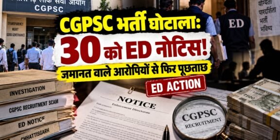 CGPSC भर्ती घोटाले की जांच में ED ने 30 लोगों को पूछताछ का नोटिस दिया