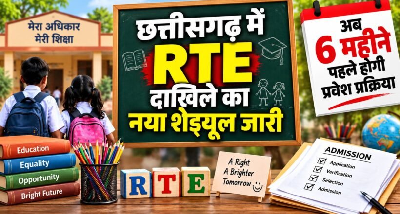 छत्तीसगढ़ में RTE के तहत निजी स्कूलों में मुफ्त दाखिले की नई समय-सारणी
