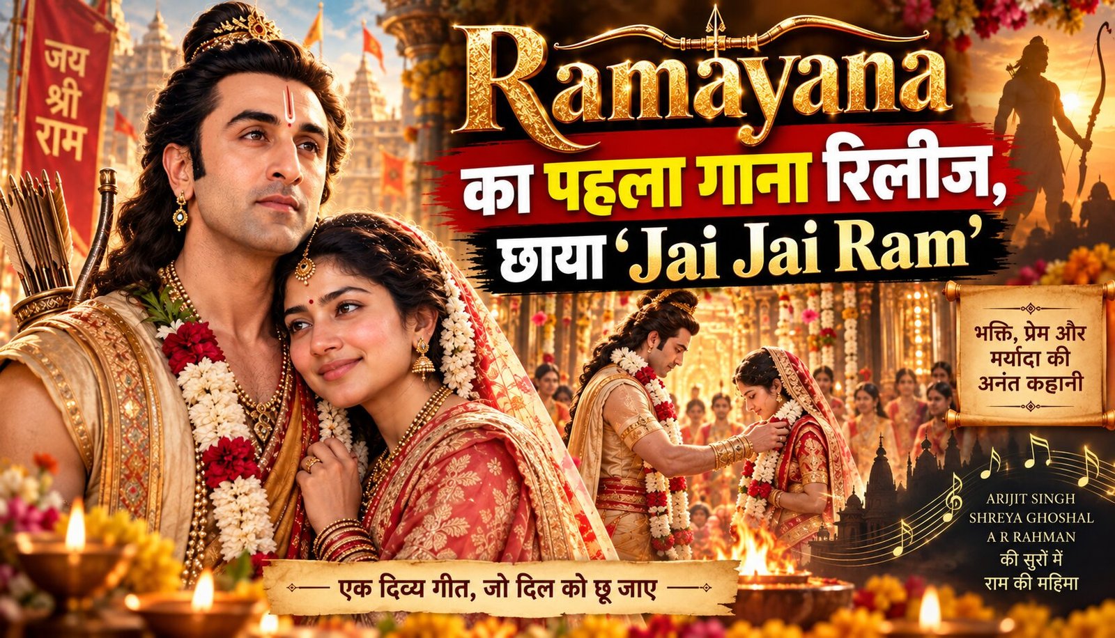 Ramayana Part 1 के Jai Jai Ram गाने में रणबीर कपूर और साई पल्लवी