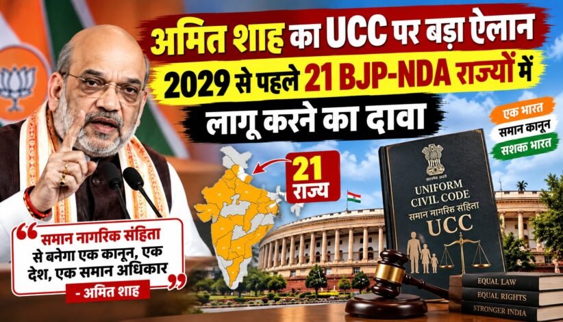 अमित शाह समान नागरिक संहिता UCC को लेकर बड़ा बयान देते हुए