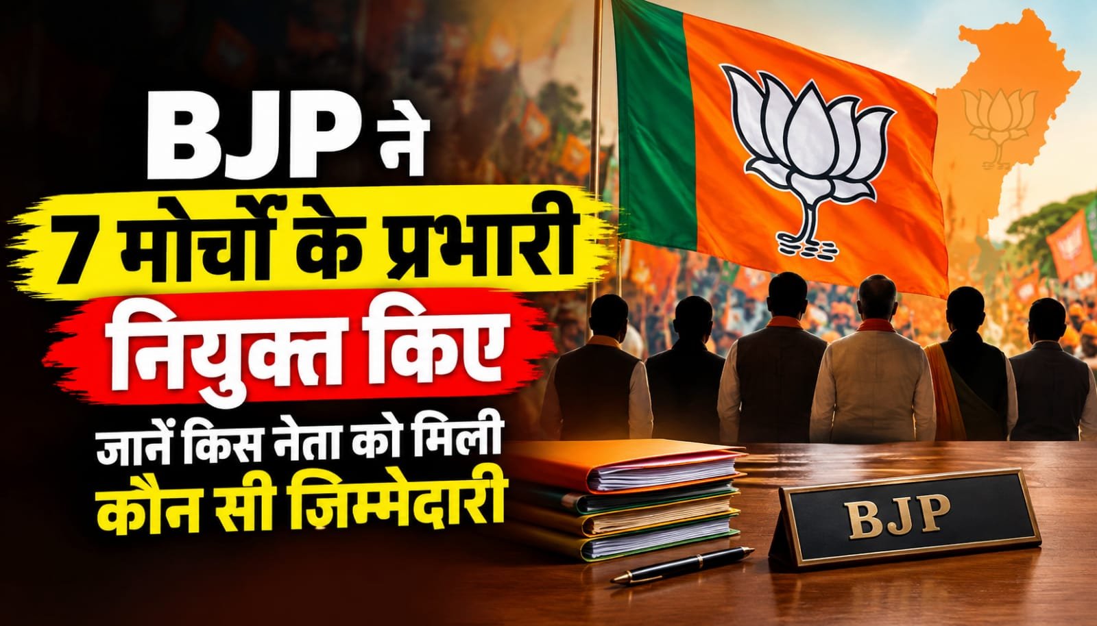बीजेपी के सात मोर्चों के नए प्रभारियों की सूची