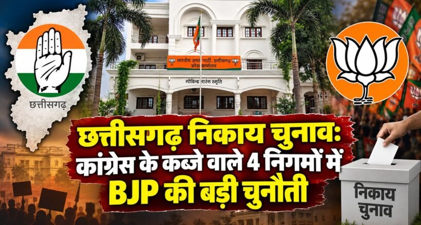 भिलाई, भिलाई-चरौदा, रिसाली और बिरगांव नगर निगम चुनाव में BJP और कांग्रेस के बीच मुकाबला